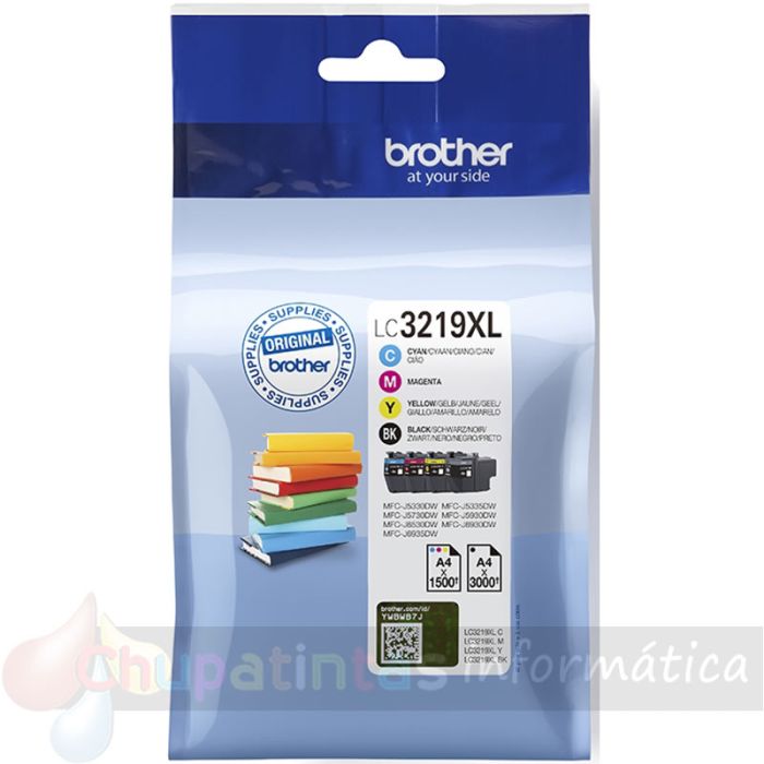 Brother LC3219XL Pack de 4 Cartuchos de Tinta Originales - LC3219XLVAL-1
