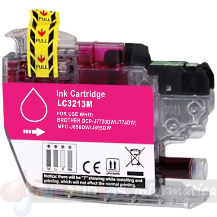 Brother LC3213/LC3211 V4 Magenta Cartucho de Tinta Genérico - Reemplaza LC3213M/LC3211M