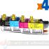 Brother LC3213/LC3211 Pack de 4 Cartuchos de Tinta Genéricos