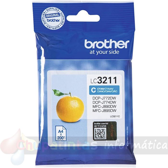 Brother LC3211 Cian Cartucho de Tinta Original - LC3211C-1
