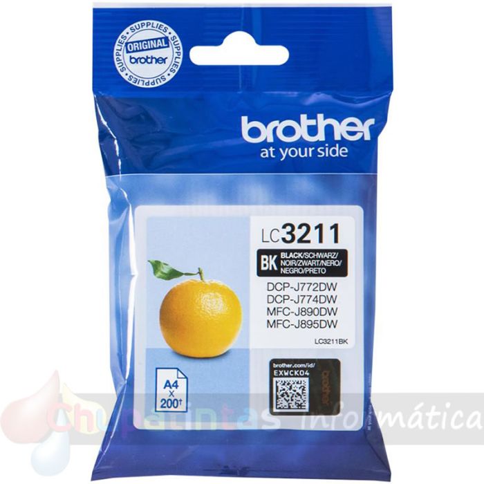 Brother LC3211 Negro Cartucho de Tinta Original - LC3211BK-1