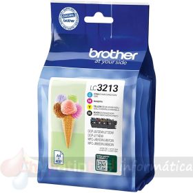 Brother LC3213 Pack de 4 Cartuchos de Tinta Originales - LC3213VAL-1