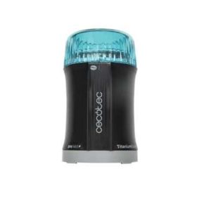 Cecotec TitanMill 200 Molinillo de Cafe y Especias 200W - Capacidad 50gr - Cuchillas Recubiertas de Titanio - Recipiente de Acero Cepillado - Sin Toxicos