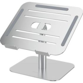 Fellowes Alumia Elevador para Portatil de Sobremesa hasta 15" - Ajustes de Altura entre15 y 30cm - Plataforma con Inclinacion Ajustable - Fabricado en Aluminio - Color Plata