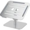 Fellowes Alumia Elevador para Portatil de Sobremesa hasta 15" - Ajustes de Altura entre15 y 30cm - Plataforma con Inclinacion Ajustable - Fabricado en Aluminio - Color Plata