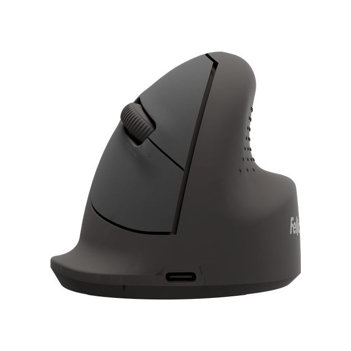 Fellowes Breyta Raton Inalambrico Ergonomico Vertical 1600ppp - Tamaño Mediano - Bluetooth y Conexion por Cable - Certificado por FIRA - Uso Diestro - Color Negro