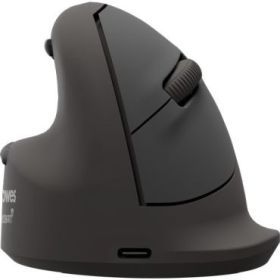Fellowes Breyta Plus Raton Inalambrico Ergonomico Vertical 2400ppp - Tamaño Grande - Bluetooth®, Dongle USB y Conexion por Cable - Certificado por FIRA - Uso Zurdo - Color Negro