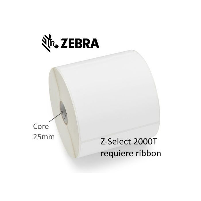 Zebra Z-Select 2000T Pack de 12 Rollos de Etiquetas Transferencia Termica Originales 57x51 mm - 1.370 Unidades por Rollo - 3007202-T