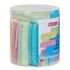 Safta Pack de 16 Estuches - Caja Cilindrica de PVC Transparente - Silicona de Alta Calidad - Flexible - Facil de Limpiar - 227x230mm - Colores Surtidos