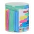 Safta Silicone Glitter Pack de 16 Estuches - Silicona con Purpurina - Caja Cilindrica de PVC Transparente - Variedad de Modelos - Flexible - Facil de Limpiar - 227x230mm - Colores Surtidos