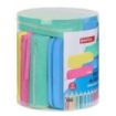 Safta Silicone Glitter Pack de 16 Estuches - Silicona con Purpurina - Caja Cilindrica de PVC Transparente - Variedad de Modelos - Flexible - Facil de Limpiar - 227x230mm - Colores Surtidos