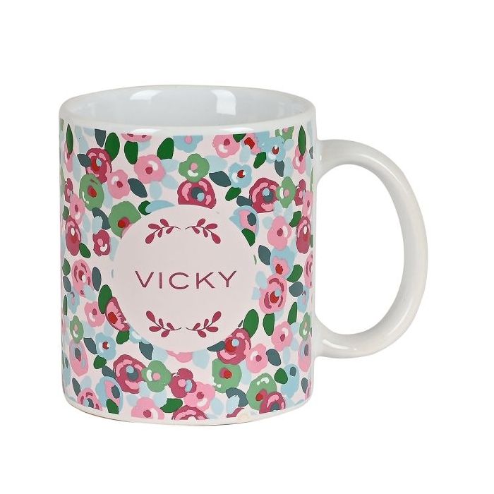 Safta Vmb Rosebloom Taza Ceramica de 350ml - Color Blanco