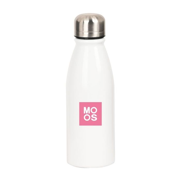 Safta Moos Passion Botella Metalica de 500ml - 60x240mm - Color Blanco