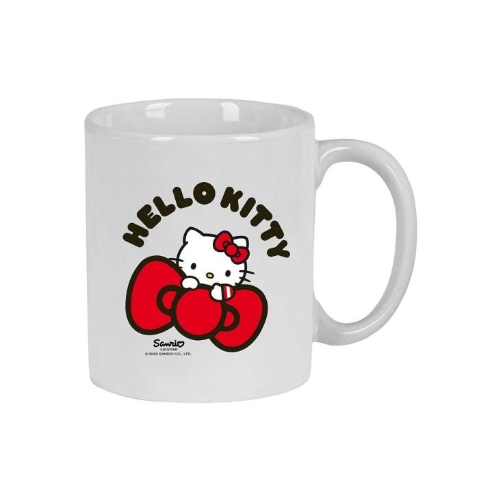 Safta Hello Kitty Taza Ceramica de 350ml - 80x80x95mm - Color Blanco