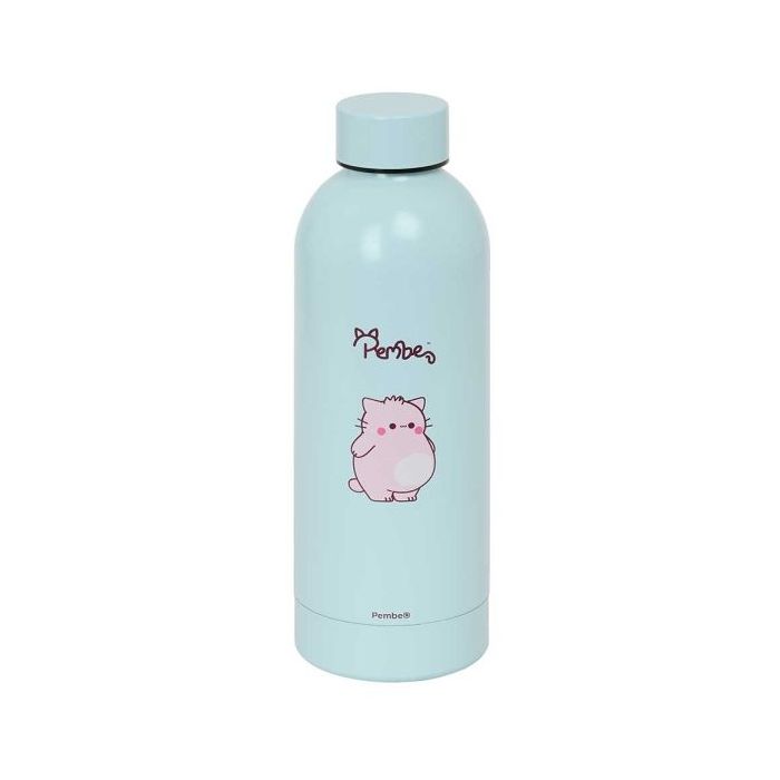 Safta Pembe The Pink Cat Botella Termo de 500ml - Acero Inoxidable - 70x225mm - Color Turquesa