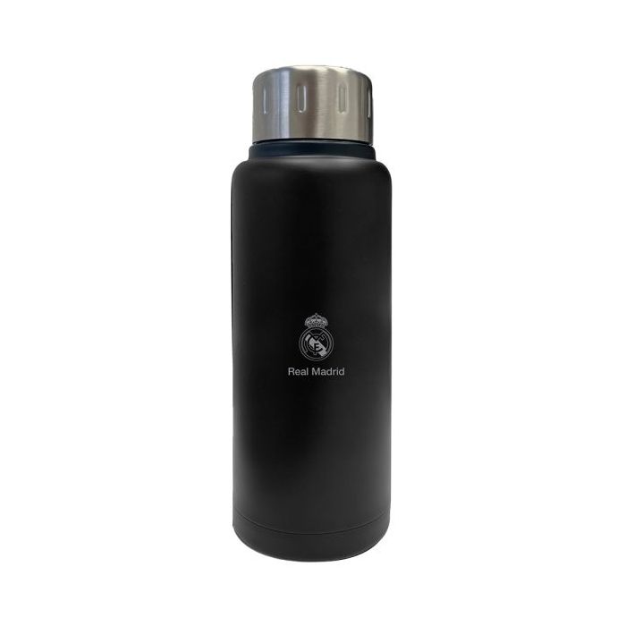 Safta Real Madrid Premium Botella Termo de 500ml - Acero Inoxidable - 70x225mm - Color Negro