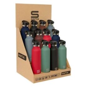 Safta Expositor con 12 Botellas de 600ml - Colores Surtidos