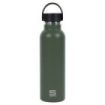 Safta Botella Termo de 600ml - Acero Inoxidable - Base de Silicona Antideslizante - Asa Superior - Color Verde