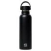 Safta Botella Termo de 600ml - Acero Inoxidable - Base de Silicona Antideslizante - Asa Superior - Color Negro