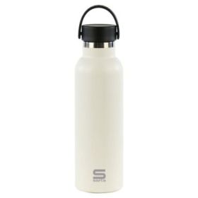 Safta Botella Termo de 600ml - Acero Inoxidable - Asa Superior - Color Blanco