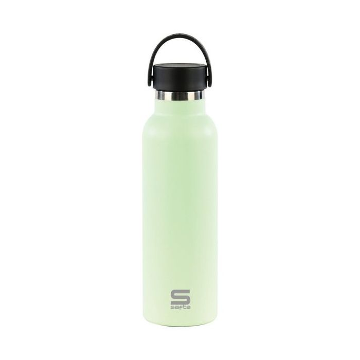 Safta Botella Termo de 600ml - Acero Inoxidable - Asa Superior - Color Verde