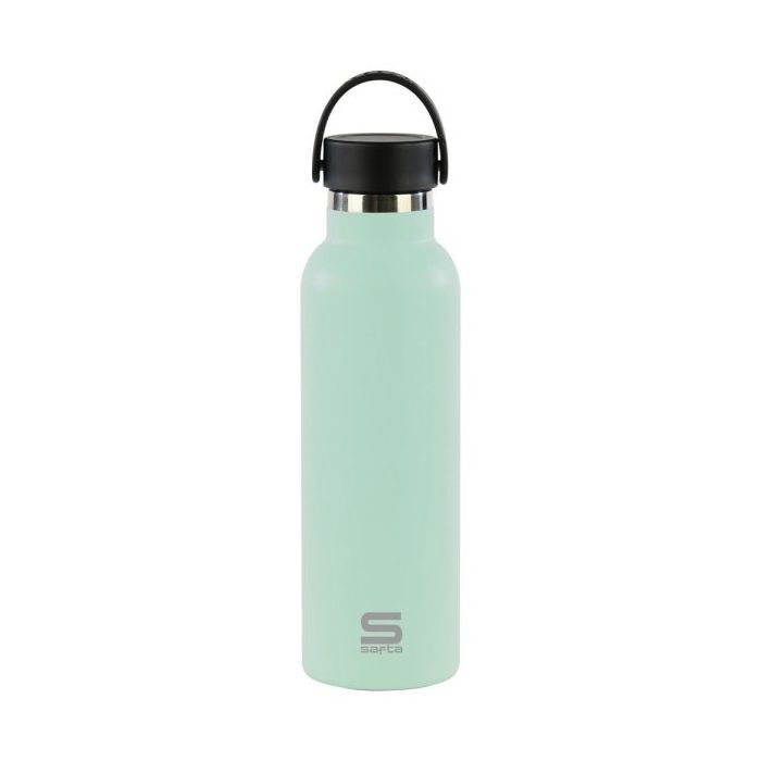 Safta Botella Termo de 600ml - Acero Inoxidable - Asa Superior - Color Menta