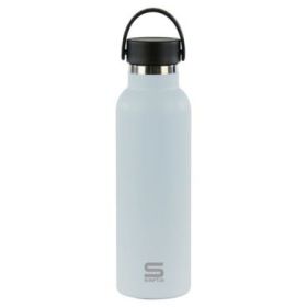 Safta Botella Termo de 600ml - Acero Inoxidable - Base de Silicona Antideslizante - Asa Superior - Color Azul Claro