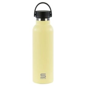 Safta Botella Termo de 600ml - Acero Inoxidable - Asa Superior - Color Amarillo