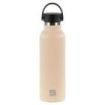 Safta Botella Termo de 600ml - Acero Inoxidable - Base de Silicona Antideslizante - Asa Superior - Color Beige