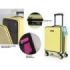 Lagart Maleta Trolley Pocket de Cabina Rigida 20” 55x34x20cm - Compartimento Frontal Acolchado para Portatil - Cierre TSA - Ruedas Dobles 360º - Color Amarillo Pastel