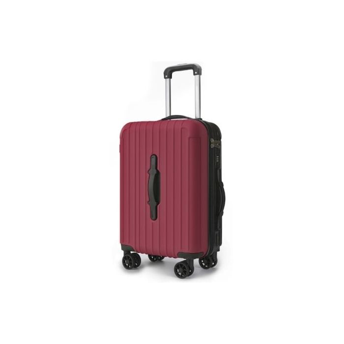 Lagart Smart Maleta Trolley de Cabina Rigida 20” 55x34x20cm - Asa Frontal para Manejo en Distintas Situaciones - Cierre TSA - Ruedas Dobles 360º - Color Burdeos
