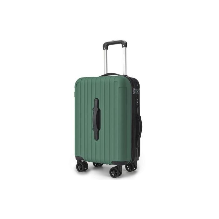 Lagart Smart Maleta Trolley de Cabina Rigida 20” 55x34x20cm - Asa Frontal para Manejo en Distintas Situaciones - Cierre TSA - Ruedas Dobles 360º - Color Verde