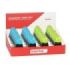 Safta Expositor con 36 Sacapuntas y Goma - Doble Funcion - Deposito para Virutas - Tapa Protectora de Plastico - Colores Surtidos