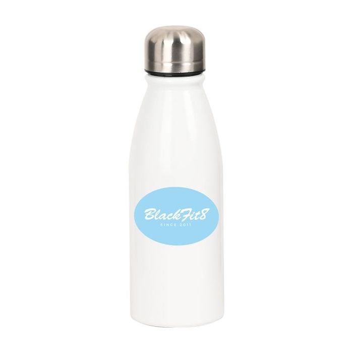 Safta Blackfit8 Cool Botella Metalica de 500ml - Resistente - 60x240mm - Color Blanco