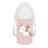 Safta Unicornio Botella de 500ml - PVC sin BPA - Pajita Interior - 73x73x195mm - Color Rosa