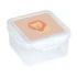 Safta Leon Fiambrera de 1.27L - PVC sin BPA - Cierre Hermetico a Presion - 130x130x75mm - Color Transparente