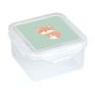 Safta Zorrito Fiambrera de 1.27L - PVC sin BPA - Cierre Hermetico a Presion - 130x130x75mm - Color Transparente