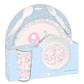 Safta Mariposa Set de Menaje Infantil - PVC sin BPA - 260x90x260mm - Color Azul