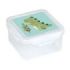Safta Dinos Fiambrera de 1.27L - PVC sin BPA - Cierre Hermetico a Presion - 130x130x75mm - Color Transparente