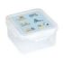 Safta Gruas Fiambrera de 1.27L - PVC sin BPA - Cierre Hermetico a Presion - 130x130x75mm - Color Transparente