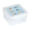 Safta Gruas Fiambrera de 1.27L - PVC sin BPA - Cierre Hermetico a Presion - 130x130x75mm - Color Transparente