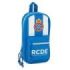 Safta RCD Espanyol Plumier Mochila - 33 Piezas - Goma - Lapiz - Tijeras - Sacapuntas - Boligrafos - Fluorescentes - Regla - 12 Rotuladores - 12 Colores - 120x50x230mm - Color Azul y Blanco
