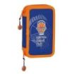 Safta Valencia Basket Plumier de 2 Pisos - 28 Piezas - 1L - Goma - Lapiz - Boligrafo - Sacapuntas - 10 Colores - 14 Rotuladores - 125x40x195mm - Color Azul Oscuro