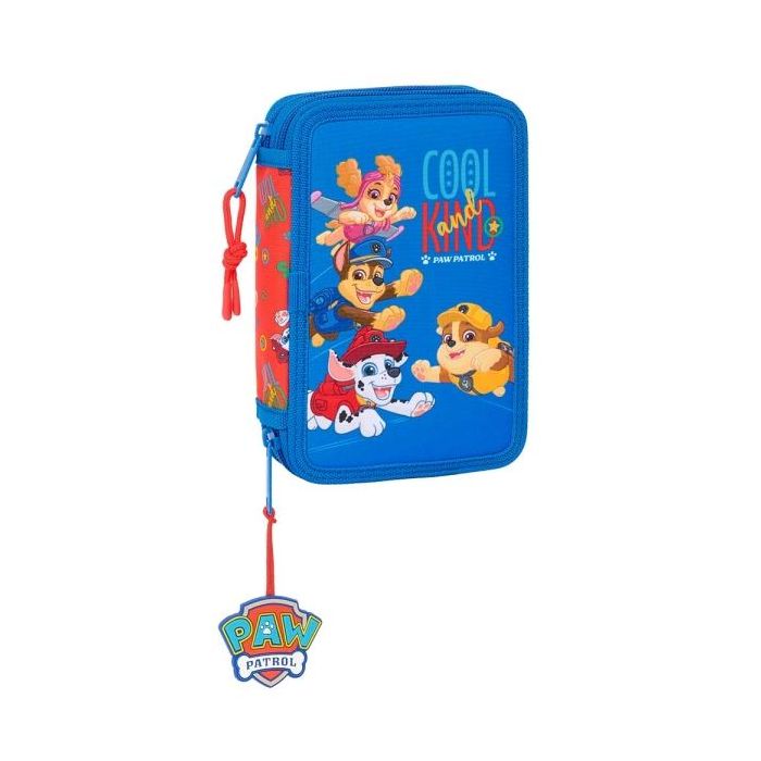 Safta Paw Patrol Cool Plumier de 2 Pisos - 29 Piezas - 1L - Goma - Lapiz - Boligrafos - Sacapuntas - 10 Colores - 14 Rotuladores - 125x40x195mm - Color Azul