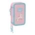 Safta Glowlab Kids Plumier de 3 Pisos - 37 Piezas - 1.3L - Goma - Lapiz - Boligrafos - Sacapuntas - Reglas - 16 Colores - 14 Rotuladores - 125x55x195mm - Color Rosa