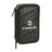 Safta F.C.Barcelona Plumier de 2 Pisos - 29 Piezas - 1L - Goma - Lapiz - Boligrafos - Sacapuntas - 10 Colores - 14 Rotuladores - 125x40x195mm - Color Negro