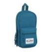 Safta Blackfit8 Egeo Plumier Mochila Vacio - 4 Compartimentos Internos - Cremallera Doble - Bolsillo Frontal - Asa Superior - 1.4L - 120x50x230mm - Color Azul