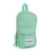Safta Blackfit8 Plumier Mochila Vacio - 4 Compartimentos Internos - Cremallera Doble - Bolsillo Frontal - Asa Superior - 1.4L - 120x50x230mm - Color Turquesa