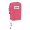 Safta Blackfit8 Fresa Plumier de 2 Pisos - 28 Piezas - 1L - Goma - Lapiz - Boligrafo - Sacapuntas - 10 Colores - 14 Rotuladores - 125x40x195mm - Color Rosa