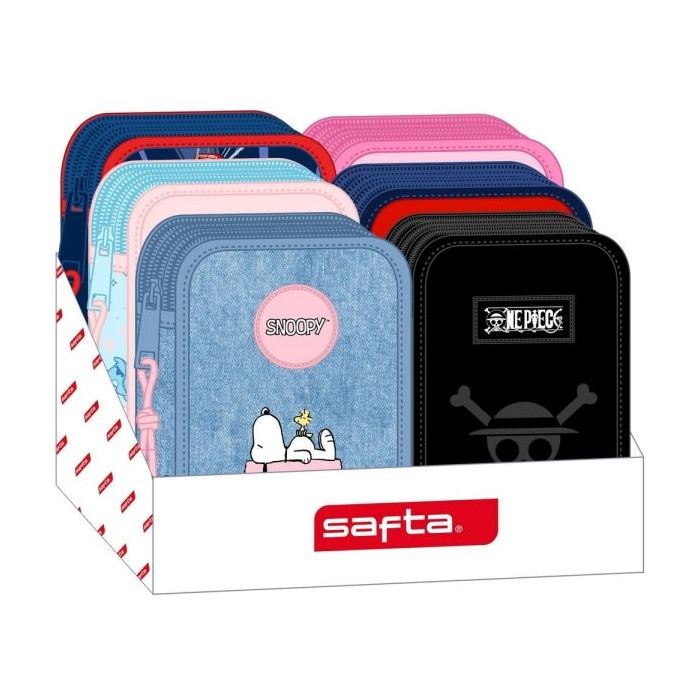 Safta Expositor con Plumieres de 3 Pisos - Modelo 857 Infantil - Carton Reciclado - Presentacion Ordenada y Atractiva - 280x240x200mm - Colores Surtidos
